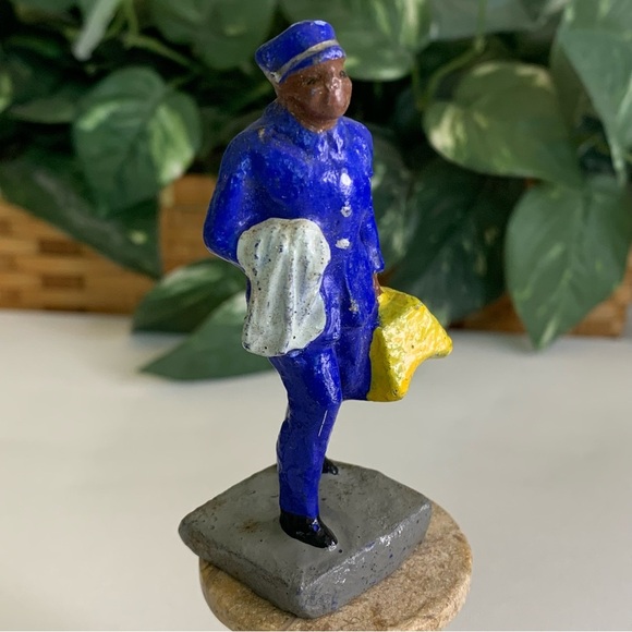 Antique Composition Figure J Hill Dining Car Attendant Toy Trico Figurine Japan - Picture 2 of 14